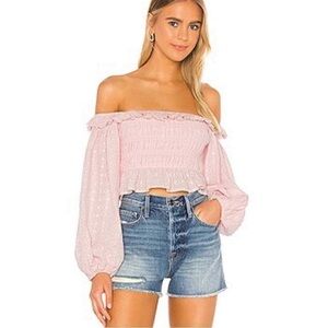 Majorelle x revolve Flynn off shoulder crop top size S